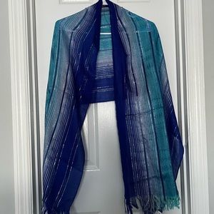 Blue sparkly scarf